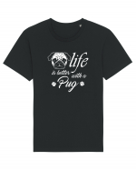 Pug life Tricou mânecă scurtă Unisex Rocker