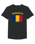 Romania Tricou mânecă scurtă guler larg Bărbat Skater