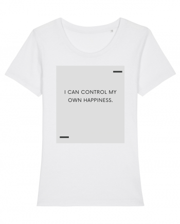 I can control my own happiness. White