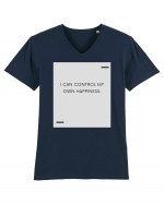 I can control my own happiness. Tricou mânecă scurtă guler V Bărbat Presenter