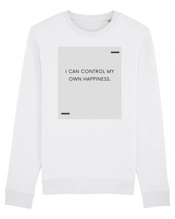 I can control my own happiness. White