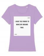 I have the power to make my dreams true. Tricou mânecă scurtă guler larg fitted Damă Expresser