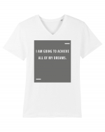 I am going to achieve all of my dreams. Tricou mânecă scurtă guler V Bărbat Presenter