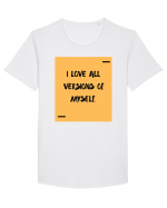 I love all versions of myself. Tricou mânecă scurtă guler larg Bărbat Skater