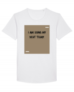 I am doing my best today. Tricou mânecă scurtă guler larg Bărbat Skater