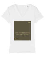 I feel confident; I feel safe; I feel secure. Tricou mânecă scurtă guler V Damă Evoker