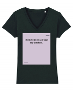 I believe in myself and my abilities. Tricou mânecă scurtă guler V Damă Evoker