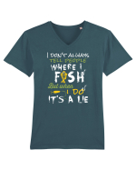 Fishing quote Tricou mânecă scurtă guler V Bărbat Presenter