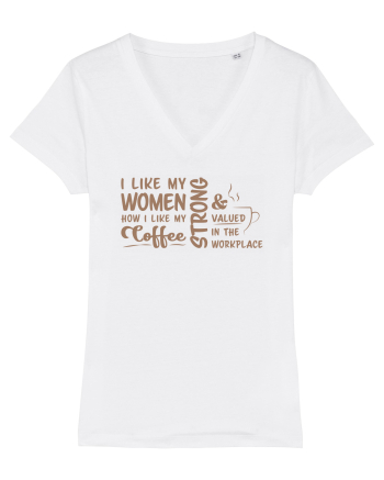 Women like coffee White