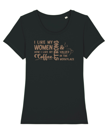 Women like coffee Black
