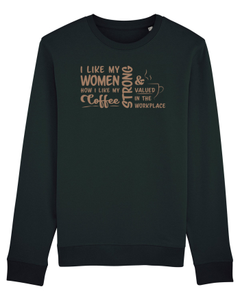 Women like coffee Black