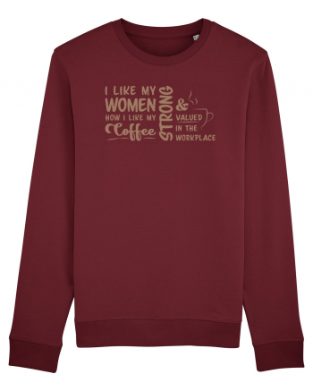 Women like coffee Burgundy