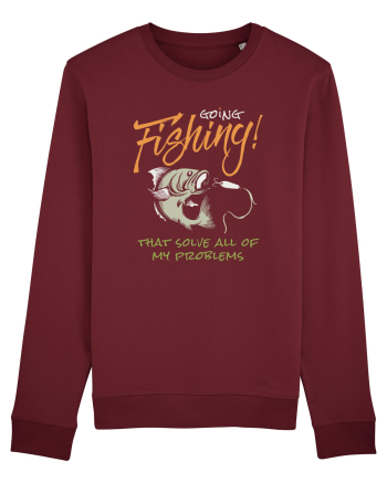 Going Fishing Burgundy