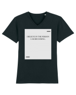 I believe in the person I am becoming. Tricou mânecă scurtă guler V Bărbat Presenter