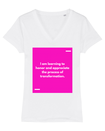 I am learning to honor and appreciate the process of transformation. White
