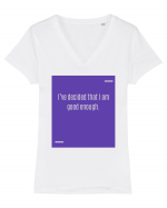 I’ve decided that I am good enough. Tricou mânecă scurtă guler V Damă Evoker