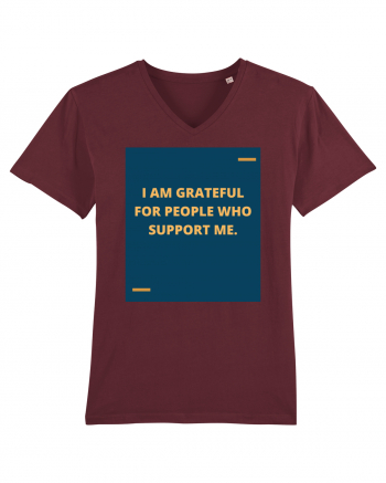 I am grateful for people who support me. Burgundy