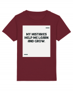 My mistakes help me learn and grow. Tricou mânecă scurtă  Copii Mini Creator