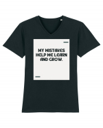 My mistakes help me learn and grow. Tricou mânecă scurtă guler V Bărbat Presenter