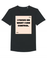 I focus on what I can control. Tricou mânecă scurtă guler larg Bărbat Skater