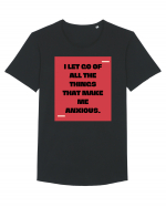 I let go of all the things that make me anxious. Tricou mânecă scurtă guler larg Bărbat Skater