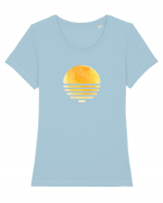 Minimal sun Tricou mânecă scurtă guler larg fitted Damă Expresser