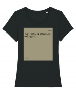 I am worthy of getting help and support. Tricou mânecă scurtă guler larg fitted Damă Expresser