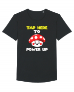 Tap here to power up Tricou mânecă scurtă guler larg Bărbat Skater