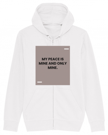 My peace is mine and only mine. White