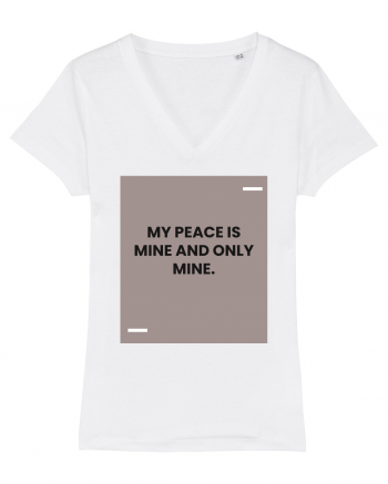 My peace is mine and only mine. White