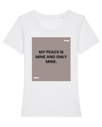 My peace is mine and only mine. White