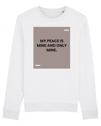 My peace is mine and only mine. White