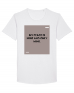 My peace is mine and only mine. Tricou mânecă scurtă guler larg Bărbat Skater