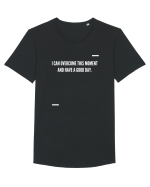 I can overcome this moment and have a good day. Tricou mânecă scurtă guler larg Bărbat Skater