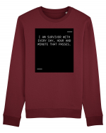 I am survivor with every day, hour and minute that passes. Bluză mânecă lungă Unisex Rise