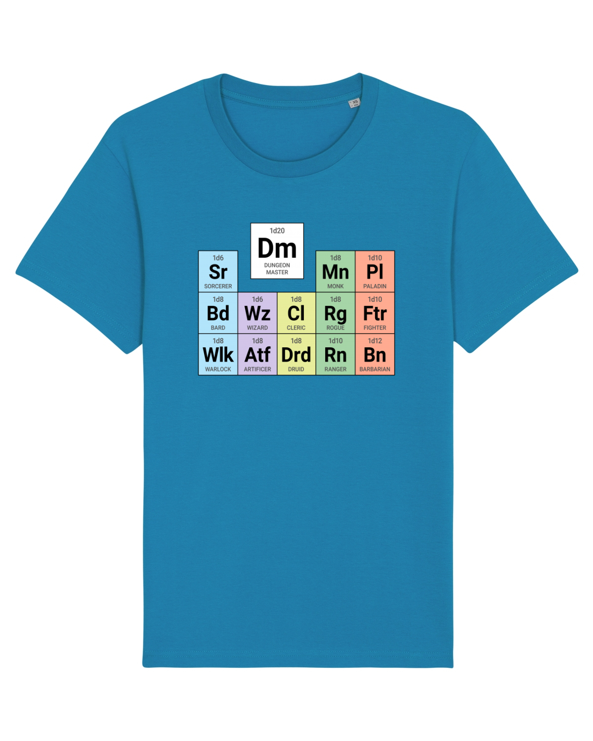 Tricou mânecă scurtă Unisex Rocker Azur