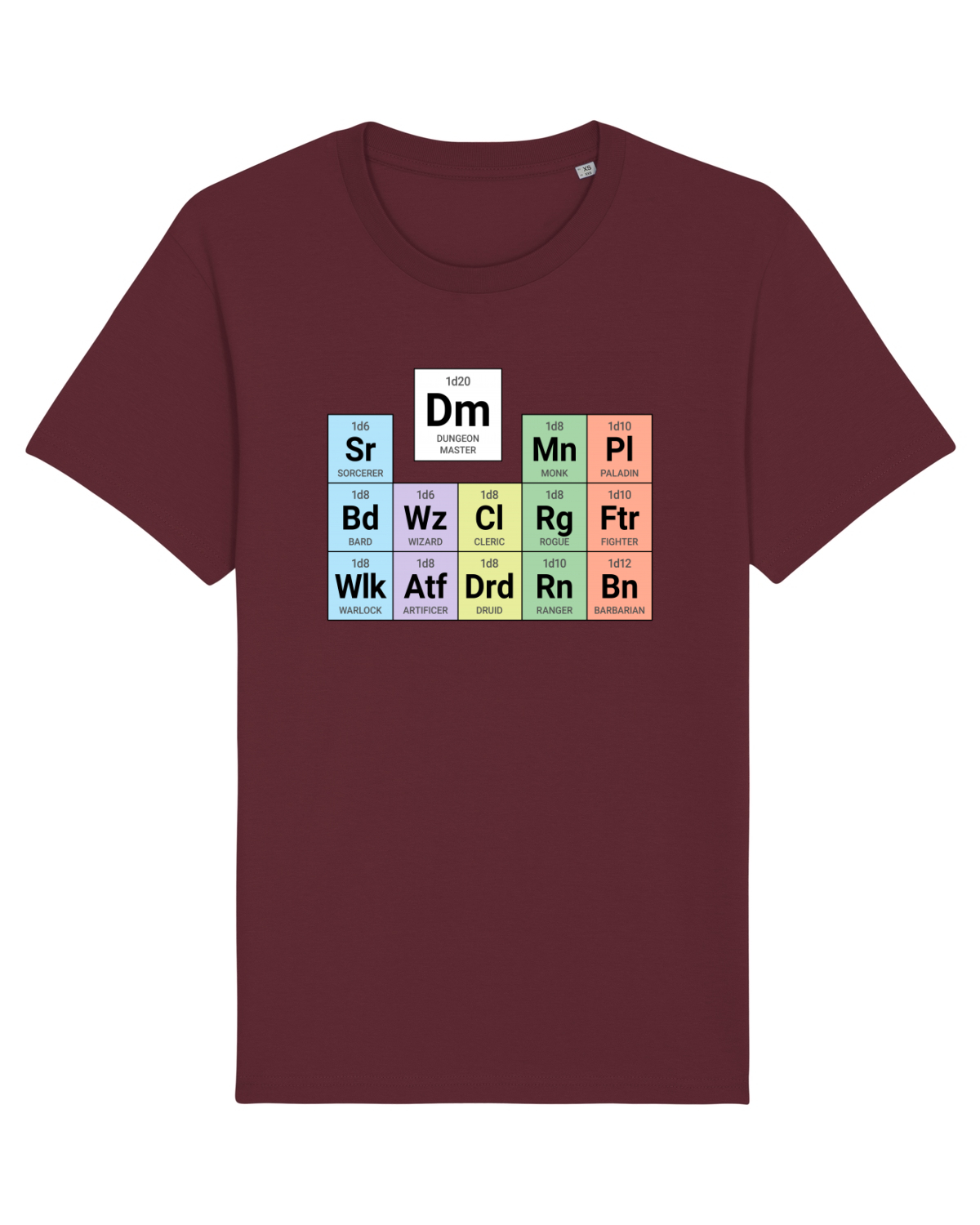 Tricou mânecă scurtă Unisex Rocker Burgundy