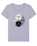 Yin & Yang dice Tricou mânecă scurtă guler larg fitted Damă Expresser