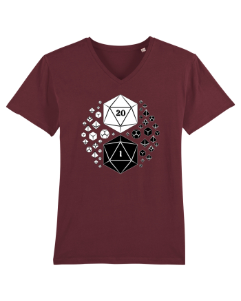 Yin & Yang dice Burgundy