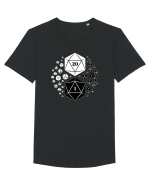 Yin & Yang dice Tricou mânecă scurtă guler larg Bărbat Skater