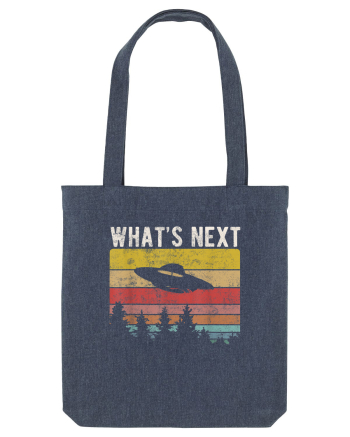 What's Next Sarcastic Retro Sunset Extraterrestrial UFO Midnight Blue