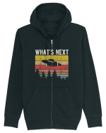What's Next Sarcastic Retro Sunset Extraterrestrial UFO Hanorac cu fermoar Unisex Connector