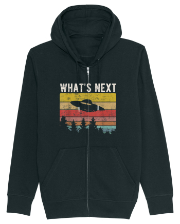 What's Next Sarcastic Retro Sunset Extraterrestrial UFO Black