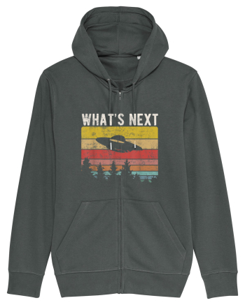 What's Next Sarcastic Retro Sunset Extraterrestrial UFO Anthracite