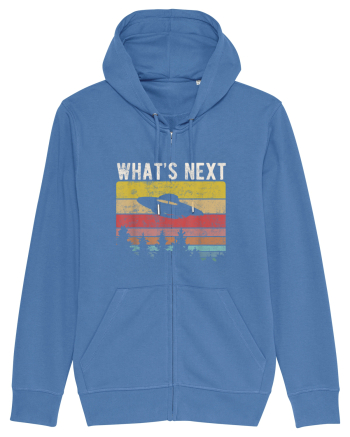 What's Next Sarcastic Retro Sunset Extraterrestrial UFO Bright Blue