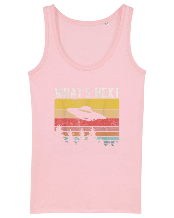 What's Next Sarcastic Retro Sunset Extraterrestrial UFO Cotton Pink
