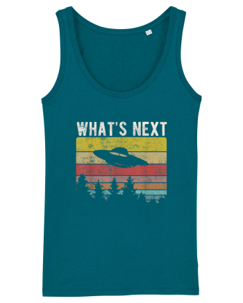 What's Next Sarcastic Retro Sunset Extraterrestrial UFO Ocean Depth