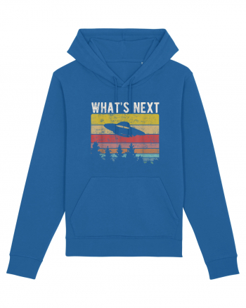 What's Next Sarcastic Retro Sunset Extraterrestrial UFO Royal Blue