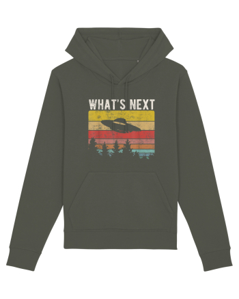 What's Next Sarcastic Retro Sunset Extraterrestrial UFO Khaki