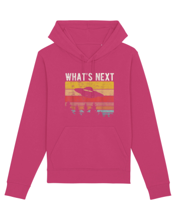 What's Next Sarcastic Retro Sunset Extraterrestrial UFO Raspberry